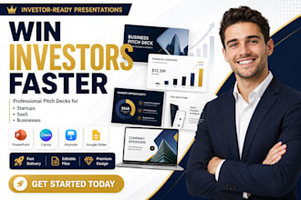 design investor pitch deck presentation design powerpoint design canva keynote