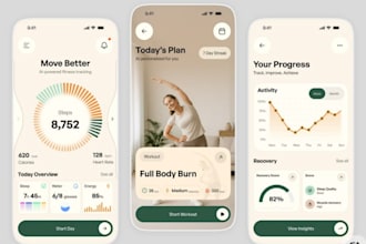 develop a professional fitness app, workout app and health app