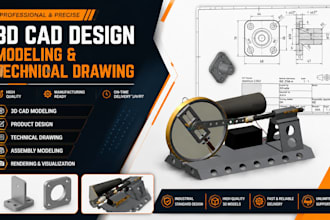 3d model rapid prototype, cad product render for automotive, industrial machines