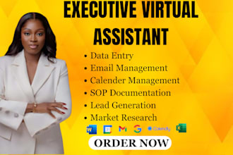 be executive virtual assistant social media personal assistant admin support