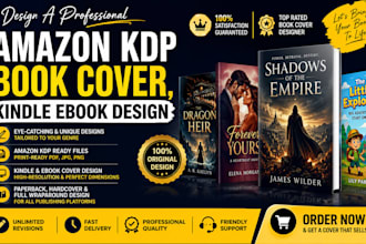 design a professional amazon kdp book cover, kindle ebook design