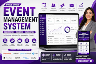 build event management system with registration ticketing and automation