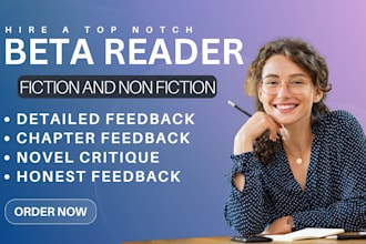 beta read and critique literary fiction, memoir, and thriller novels