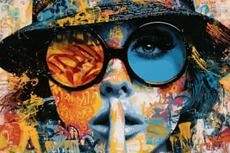 design cool graffiti pop art font logo for you