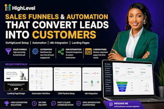 gohighlevel sales funnel setup ghl automation n8n integration landing page setup