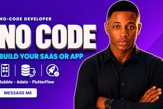 build your no code mobile app or web saas using bubble, adalo or flutterflow