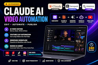 claude ai video editing genspark manus ai youtube clip automation claude video