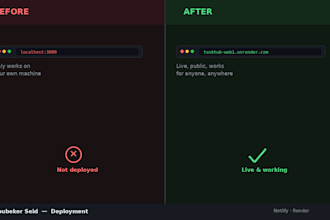 deploy your website or web app live on render or netlify