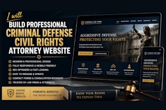 build professional criminal defense civil rights attorney website