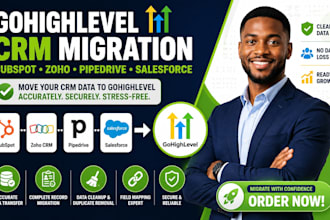 gohighlevel CRM migration hubspot zoho pipedrive salesforce