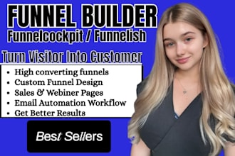 build high converting funnelish cockpit landing page advertorial sales funnel