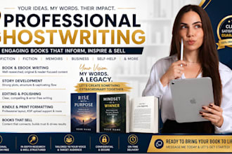 ebook ghostwriter non fiction, fiction book memoir novel book editor amazon KDP