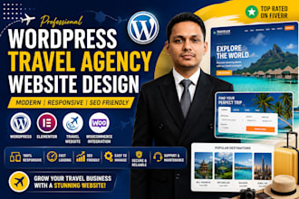 design a tour and travel agency website in wordpress