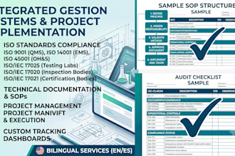 be your iso 9001, or qms consultant and technical writer