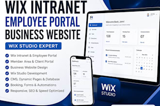 build wix intranet, employee portal, member dashboard in wix studio