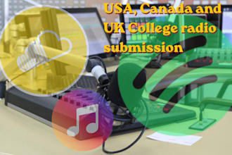 submit your christian, latin song to 600 active college radio in USA, canada, uk
