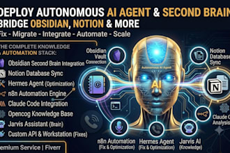 deploy autonomous ai agent open claw n8n claude code connect obsidian to notion
