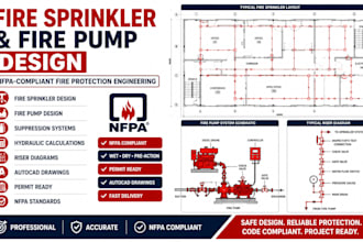 design wet dry and fire sprinkler fire pump and suppression systems to nfpa code