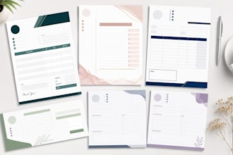 design editable canva invoice, price list and professional business forms