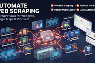 automate website scraping, google maps scraping, product scraping using n8n