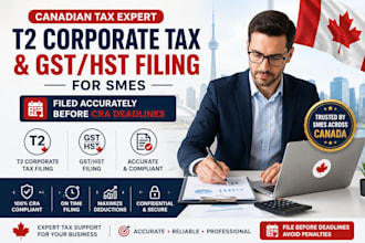 file t2 corporate tax, gst hst filing for self employed before cra deadlines