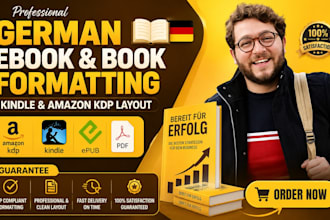 do german ebook formatting, book formatting, kindle and amazon KDP layout