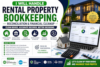 handle rental property bookkeeping, reconciliation and financial cleanup