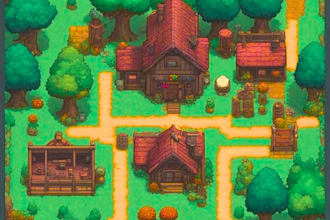 create pixel art, tileset background, spritesheet, tilemap