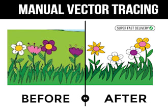 do manual vector tracing in 2 hours