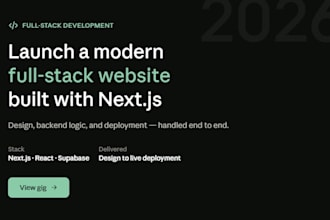 build a modern full stack website with next js and react