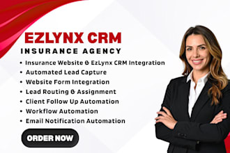 integrate insurance website ezlynx CRM for automated lead capture and workflows