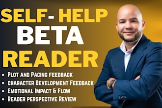beta read your self help book and provide honest manuscript feedback