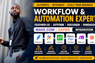 build feathery io workflow jotform docusign make com pandadoc zapier integration