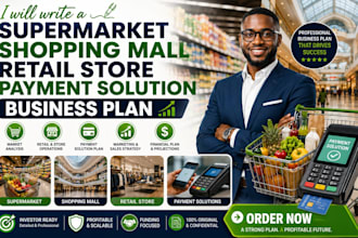 write a supermarket shopping mall retail store payment solution business plan
