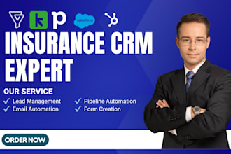 insurance CRM workflows using zoho bigin salesforce hubspot pipedrive keap
