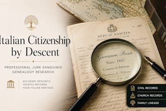 research italian citizenship by descent jure sanguinis genealogy records