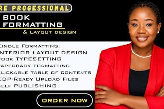 do book formatting, interior layout design, typesetting, children book and ebook