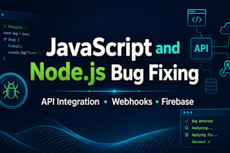 fix javascript and node js bugs and integrate apis