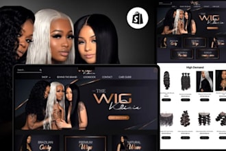 wix hair extention website beauty salon website hair wig extention shopify store
