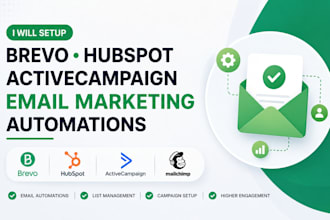 setup brevo hubspot activecampaign email marketing automations mailchimps