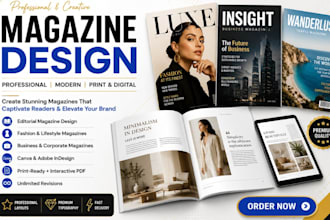 design magazine layout for fashion store