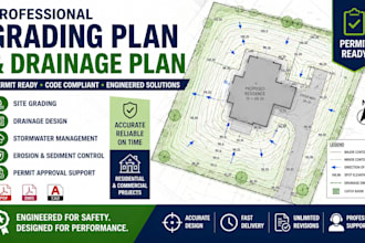 design grading plan and drainage plan for permit approval