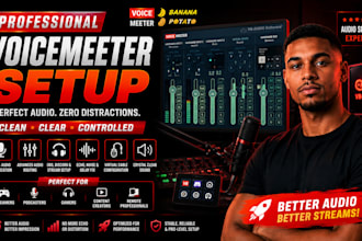 set up voicemeeter banana potato for obs streaming and audio