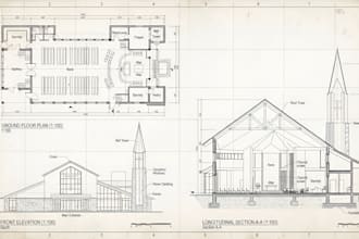 design church architecture, floor plans, layouts, modeling and 3d visualization