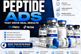 fix peptide ads issues, setup tiktok ads google ads merchant for peptide website