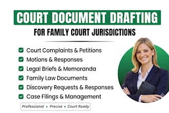 be your lawyer to draft court documents, motions, and legal briefs