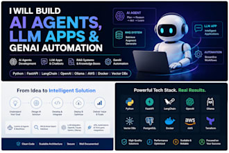 build ai agents, llm apps, rag systems and genai automation