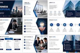 design a professional proposal presentation and business proposal powerpoint
