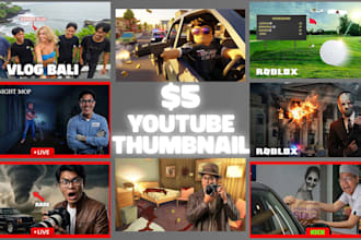 youtube thumbnails design for 5 dollar