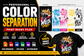 do color separation for screen printing and dtf printing